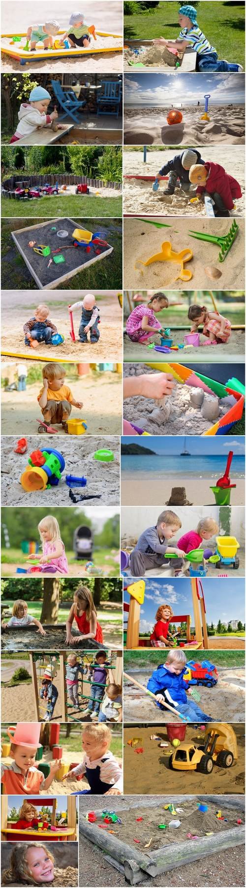 Children child in a sandbox toys 25 HQ Jpeg