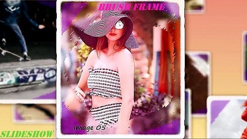 Brush Frame Slideshow 879609 - Project for After Effects