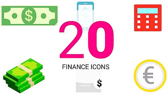 Infographic Presets: 20 Finance Icons 97631 - After Effects Presets