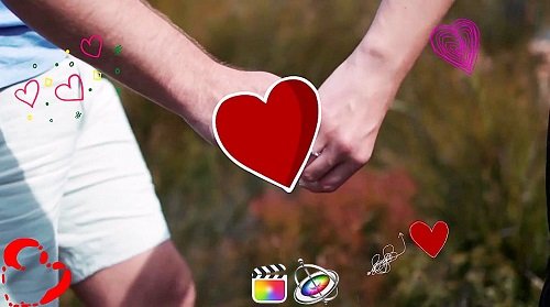 Videohive - Cartoon Hearts Stickers 36271056 - Project For Final Cut & Apple Motion