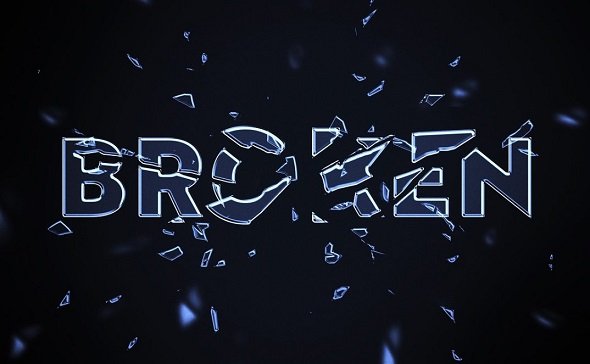 Smashed Glass Text Effect - 7517628