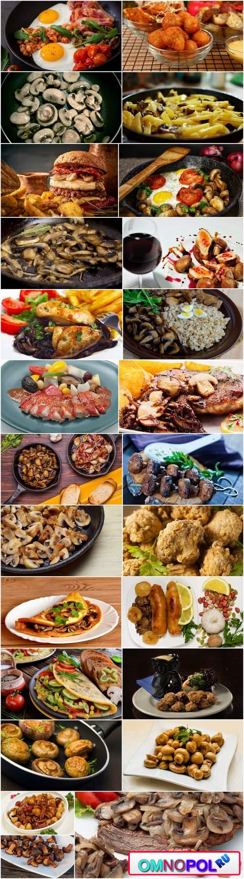 Mushrooms fried dishes with mushrooms chicken salad omelette 25 HQ Jpeg