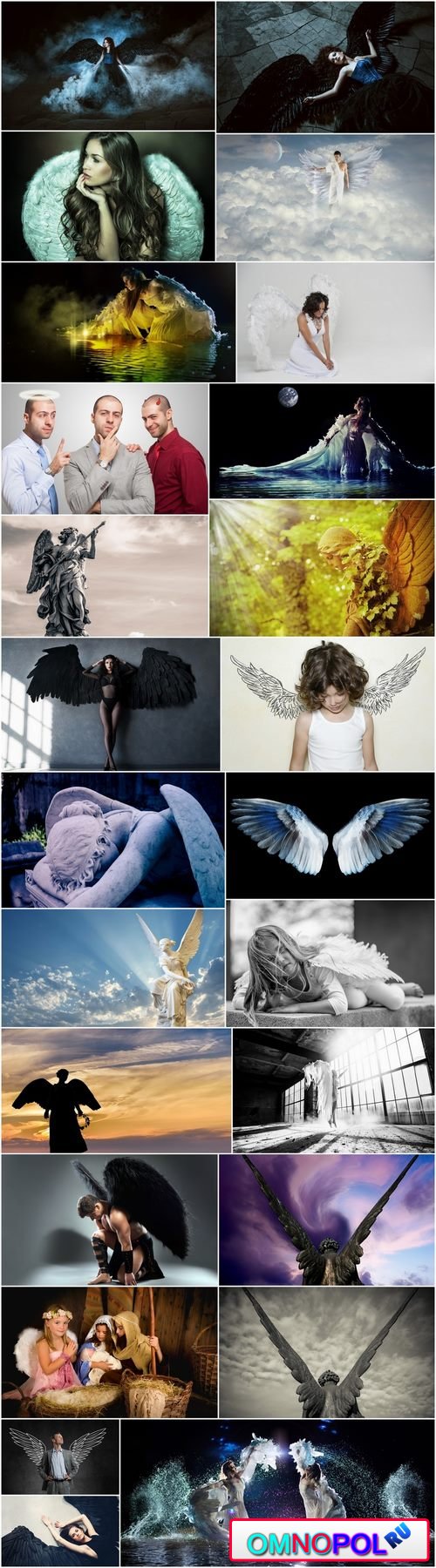 Angel wings wing conceptual illustration girl woman sculpture statue 25 HQ Jpeg