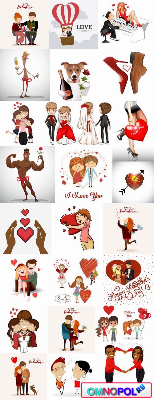 Flyer gift card Valentines Day invitation card vector image 2-25 EPS