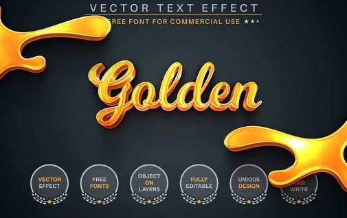 Golden Honey - Editable Text Effect - 6743451