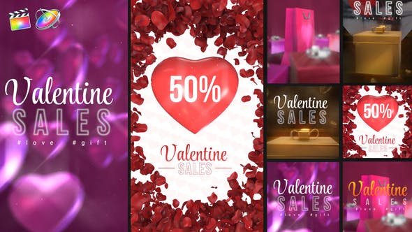 Videohive - Valentine Sales Stories Pack - 35938119 - Project For Final Cut & Apple Motion