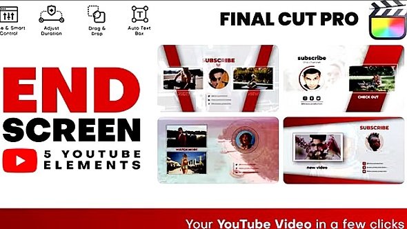 Videohive - YouTube End Screens 39550008 - Project For Final Cut & Apple Motion